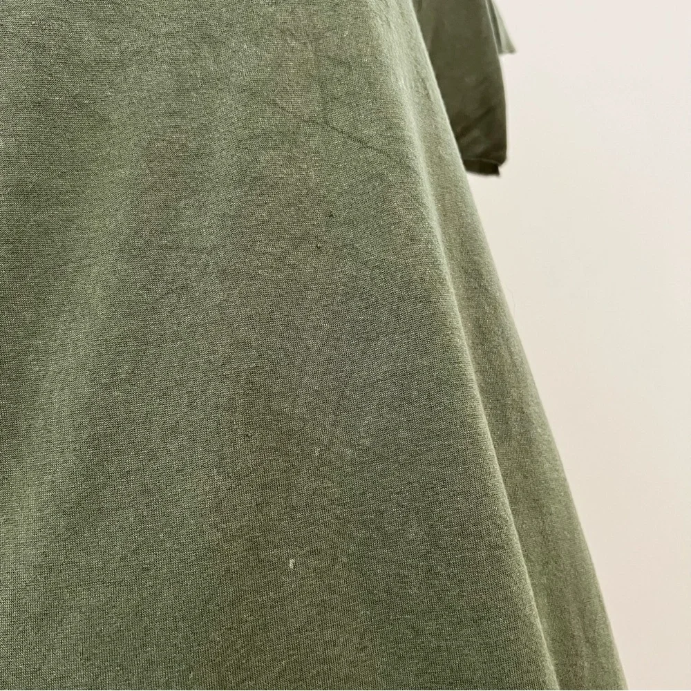3/$30 AE Don’t Ask Why Drapey Open Back Tee Green One Size Distressed T-Shirt - Picture 5 of 14